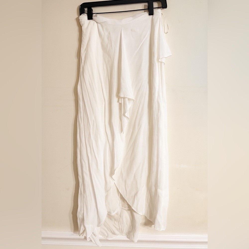 FARM RIO White Ruffle Layered Maxi Skirt Women’s  Flowy Boho Style SIZE S